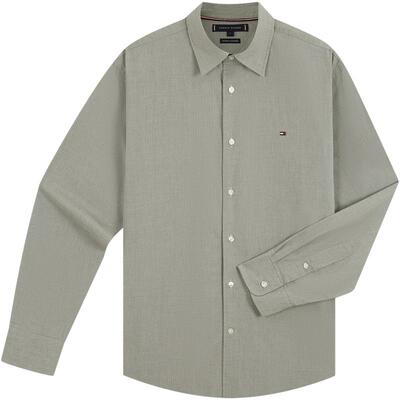 Tommy男装棉羊绒混纺千鸟格衬衫