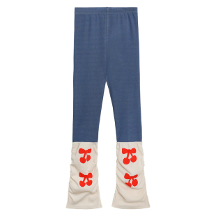 pocoblush【红了樱桃】牛仔针织打底裤女童春夏款一体式腿套裤子