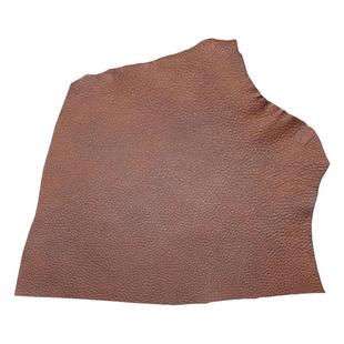 头层牛皮皮料真皮面料皮子深棕色黄棕色沙发栗色床头软包皮革面料