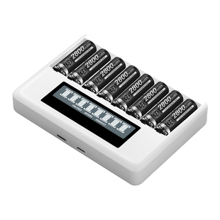 星威5号充电锂电池1.5v恒压8槽充电器五七号大容量快充套装指纹锁7号