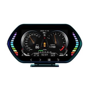 hud抬头显示器obd汽车通用多功能液晶速度仪表gps车速显示屏改装