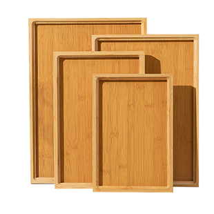 托盘长方形日式垫纸吸油纸茶盘日式竹木制烧烤烤串上菜餐盘木盘