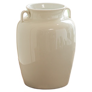 景德镇花瓶陶瓷摆件客厅插花超好看客厅餐桌简约大口径白色花器