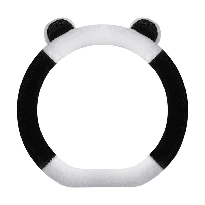 适用于昊铂HT方向盘套昊铂GT秋冬季短毛绒保暖卡通熊猫汽车把套女