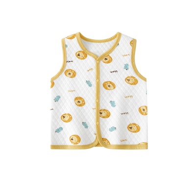 宝宝夹棉马甲儿童秋冬三层加厚