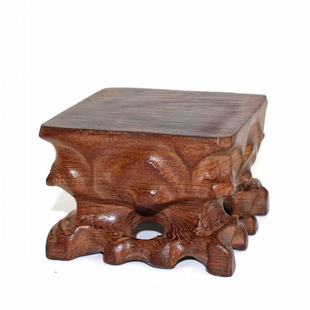 实木根雕可挖槽底座茶壶小摆件木质底托红檀木鸡翅木奇石玉器木托