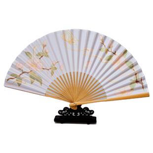 扇子中国风折扇夏季桂花古风汉服旗袍新中式折叠水墨舞蹈扇竹扇女