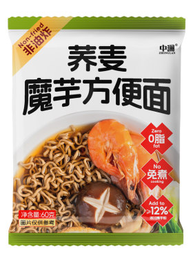 中澜荞麦方便面魔芋面免煮0脂肪