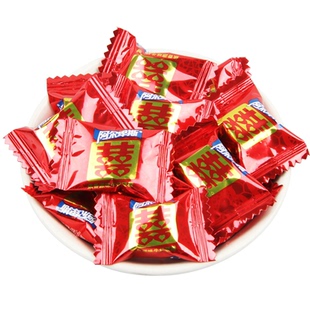 阿尔卑斯喜糖焦香源味双喜硬糖结婚订婚喜事专用零食年货糖果散装