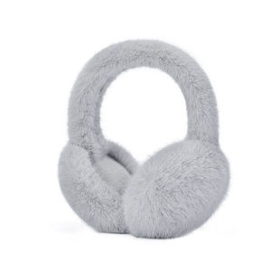 毛绒耳罩耳套冬女冬季保暖耳包护耳朵耳捂子可折叠学生防冻男白色