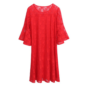 300斤250大码女装240夏季韩版加肥加大220敬酒服210蕾丝连衣裙230