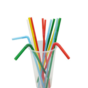 一次性可弯曲珍珠奶茶粗吸管独立包装加硬果汁饮管尖头细吸管包邮