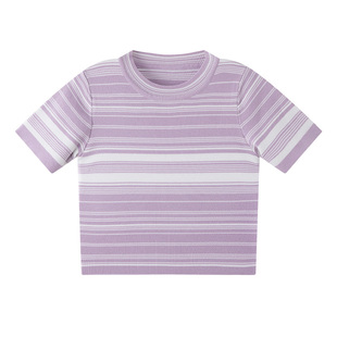 左西女童短袖T恤儿童夏季冰丝凉感上衣2025新款女孩大童半袖衣服