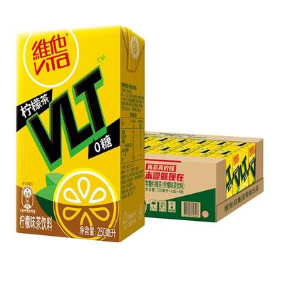 维他0糖柠檬茶250ml*24盒无糖饮品