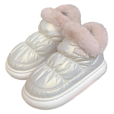 细细条防水防滑保暖加绒雪地靴