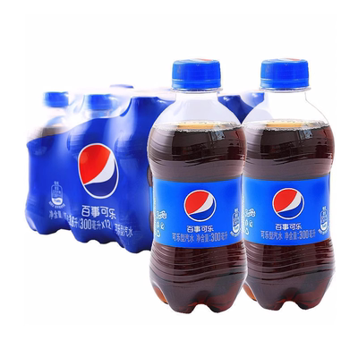 百事可乐300ml/瓶迷你小瓶装气泡水碳酸饮料夏天可乐汽水饮料