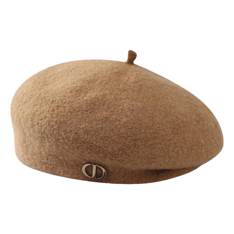 贝雷帽子女秋冬季英伦风显脸小画家帽网红款气质画家帽百搭蓓蕾帽