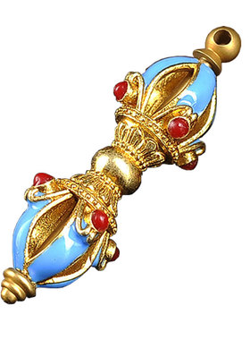 藏式镶嵌五股金刚杵用具珠子