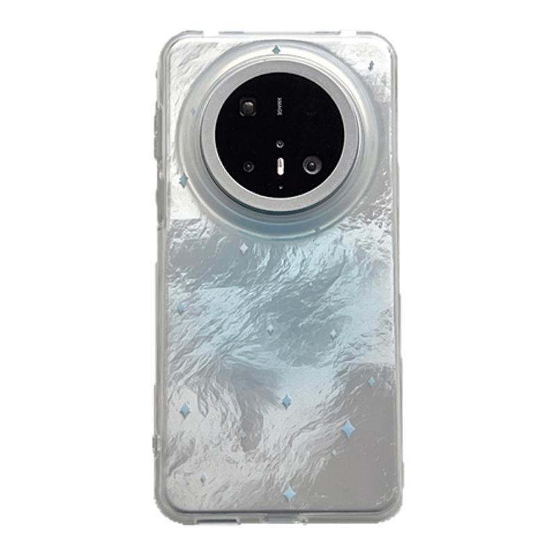 戒酒的李白｜ins风小众高级感锡银晕染蓝色适用于华为mate70pro+手机壳Pura70小众mate60少女心P60简约小清新