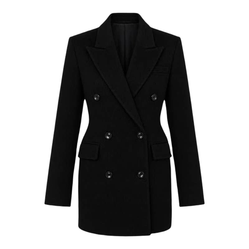 慧慧欧尼  嫣然  Designer新款秋冬显瘦双排扣收腰大衣