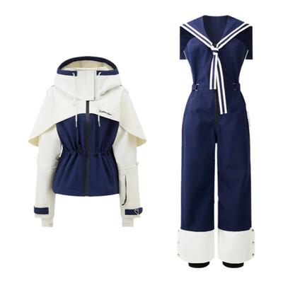 BCG滑雪套装复古海军风少女航海