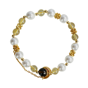 宫里的世界故宫文创蟾宫折桂黄水晶手串国风招财转运珠生日礼物女