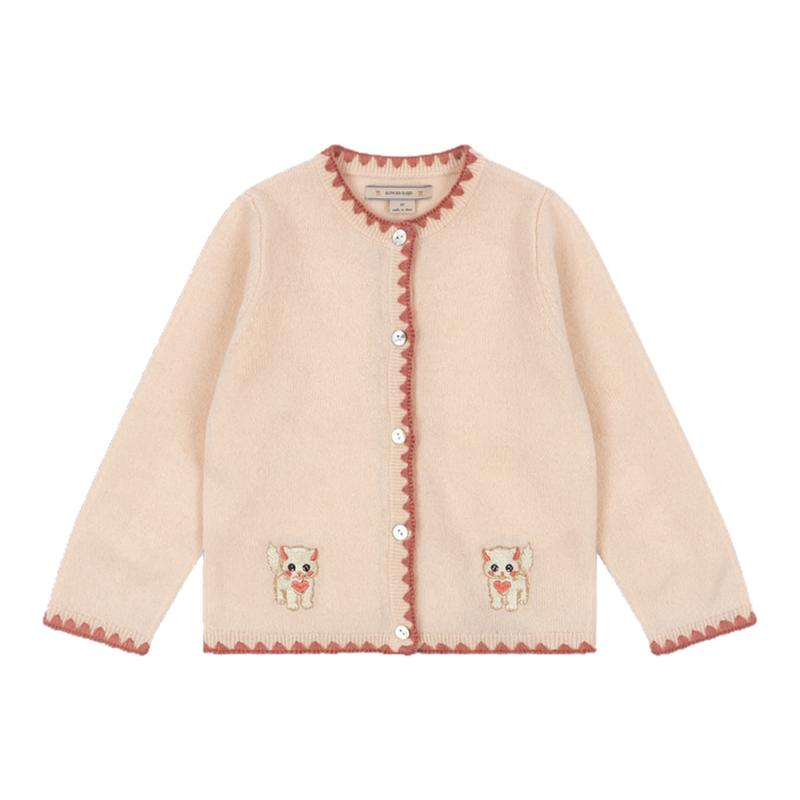 75折Little现货丹麦Konges slojd FW26女宝针织开衫连衣裙帽子