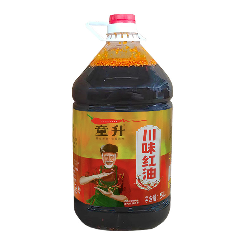童升川味红油5L香辣红油