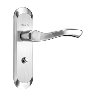 卫生间门锁厕所家用通用型洗手间室内浴室门把手铝合金无钥匙单舌