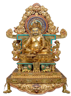 黄财神佛像招财佛像密宗手工摆件