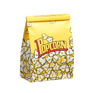 铁丝封口爆米花纸袋牛皮纸袋防油包装自封食品袋烘焙包装防潮袋子