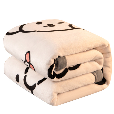 学生宿舍专用毛毯铺盖两用披肩毯