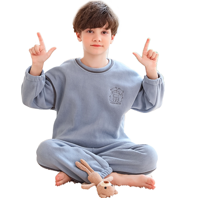 男童法兰绒睡衣秋冬季