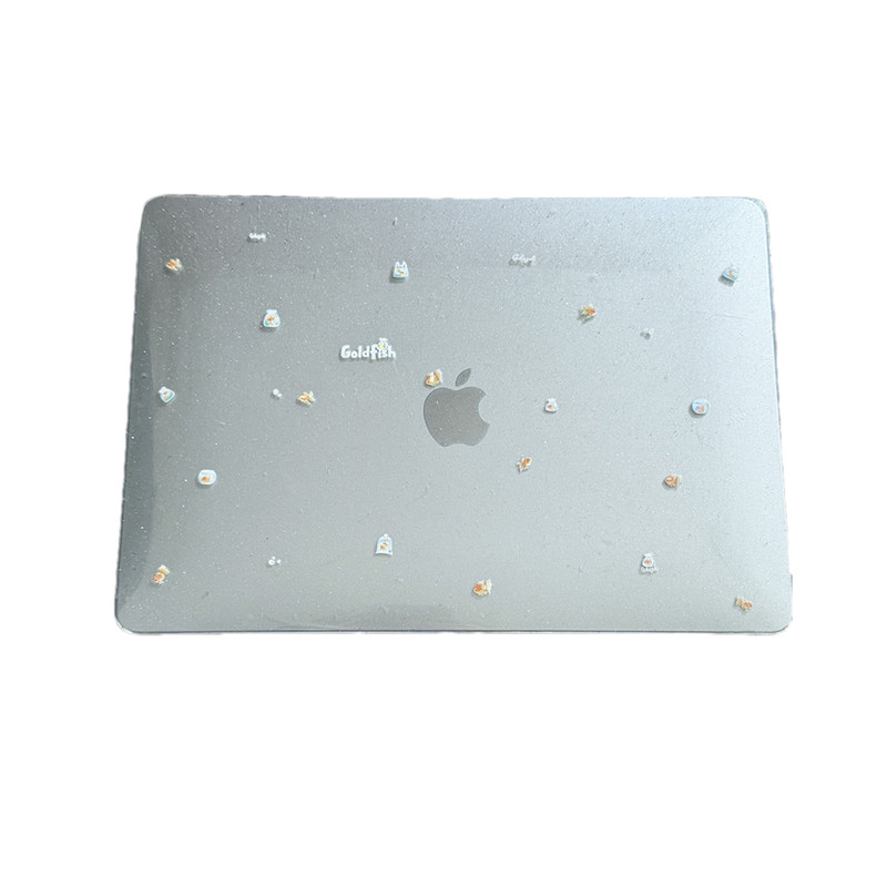 泡泡金鱼2025款适用macbookair保护壳13.6寸m4苹果macbookpro套15笔记本电脑14寸6键盘膜air透明少女8硬9可爱