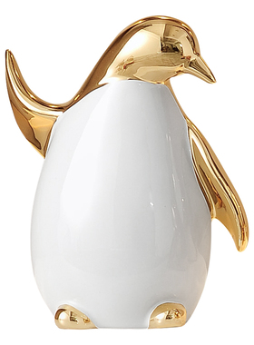 企鹅摆件新房酒柜装饰品轻奢高档