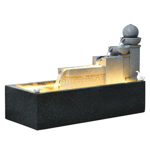 创意欧式简约流水喷泉摆件客厅现代招财景观户外庭院鱼池加湿装饰