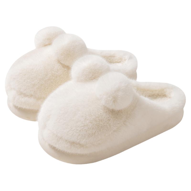 棉拖鞋女秋冬季新款可爱毛毛绒厚底防滑保暖室内居家加绒拖鞋棉鞋