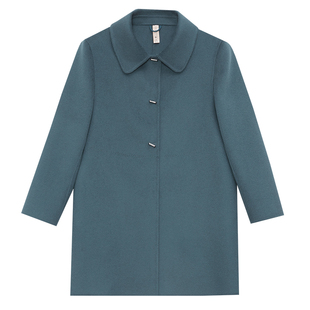 中老年人双面呢羊毛大衣女秋冬季高贵大码妈妈装洋气宽松毛呢外套