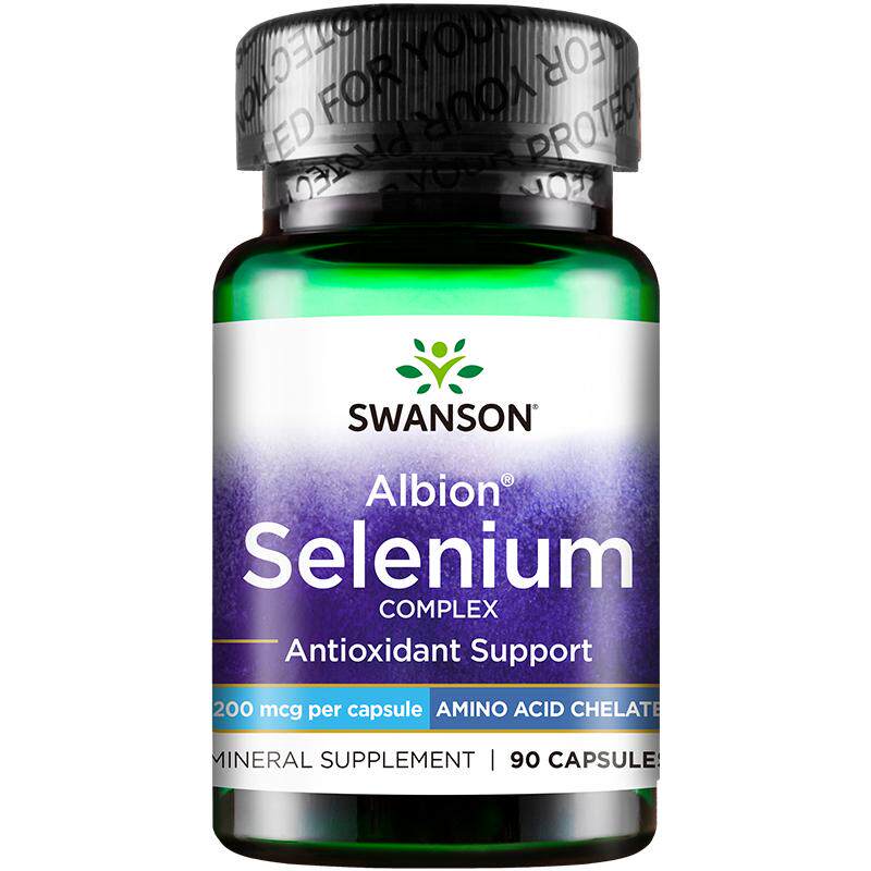 Swanson斯旺森活性有机硒胶囊90粒200mcg 硒片补硒女性提升免疫力