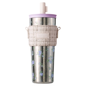 天沏纯钛保温杯送女生高颜值生日礼物大容量杯子便携车载吸管水杯