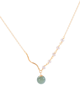 简约轻奢小众高级和田玉珍珠项链