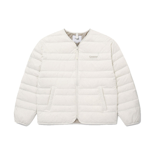 COVERNAT韩国羽绒服男短款轻薄排骨羽绒服冬季白色休闲风百搭外套