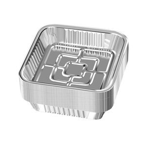 空气炸锅专用锡纸盘方形锡纸烤箱家用一次性铝箔盒电烘烤盘锡纸碗