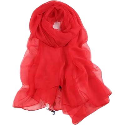 春秋季雪纺单色演出舞蹈薄纱巾