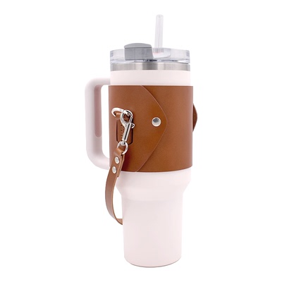 dadali头层牛皮手工杯套stanley