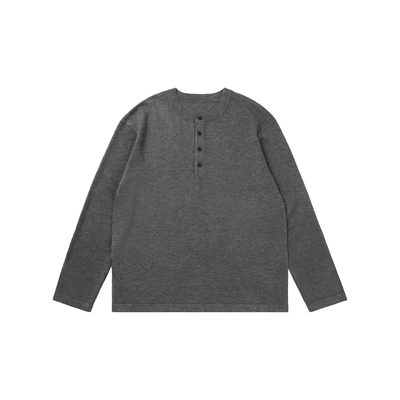 VMCL桑蚕丝羊毛亨利领毛衣慵懒感舒适亲肤薄针织衫男女vermicelli