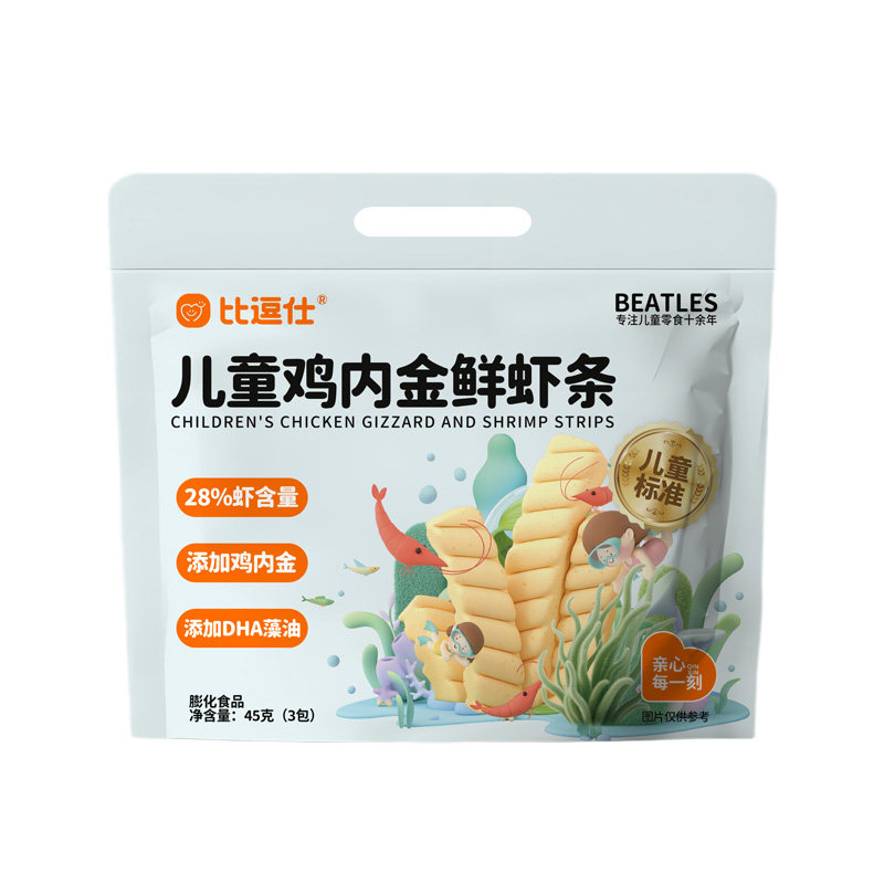 比逗仕儿童鸡内金鲜虾条