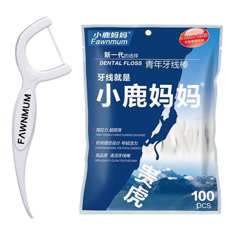 小鹿妈妈日用牙线棒贵虎袋装