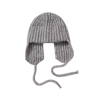 柳智敏同款~针织护耳帽女秋冬飞行帽子巴拉克拉法帽显脸小毛线帽