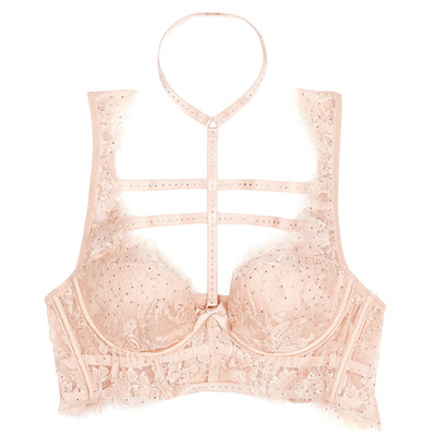 英国文胸水钻黑色性感内衣